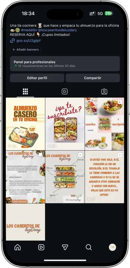 Profil Instagram géré par oh Lola
